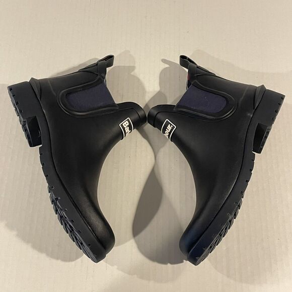 Barbour Wilton Chelsea Wellington Wellies Navy Rubber Rain Boots Women's size 6 - Picture 5 of 14